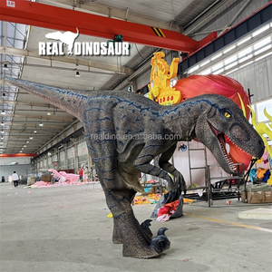 Realistic Life Size Robotic Velociraptor <strong>Dinosaur</strong> <strong>Costume</strong> with Metal Frame for Indoor Shows - Product Image 5