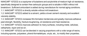 Nancar XNBR Carboxylated Acrylonitrile <b>Rubber</b> Nantex/Grade 1072CG Good Adhesive Abrasion Resistance Properties <b>Nitrile</b> <b>Rubber</b> - Product Image 3