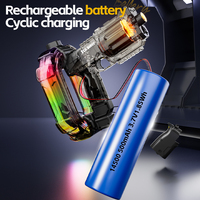 Pistol Air Listrik Aurora Pulse Revolver Mainan Anak dengan Lampu Berkelap-kelip dan Efek Suara, Pistol Semprot Air untuk Luar Ruangan