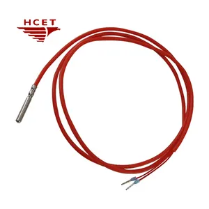 HCET Aço Inoxidável Sonda 3 Fios Flexível Pt100 Sensor RTD Platinum Resistência Temperatura Sensor com alta qualidade Chip