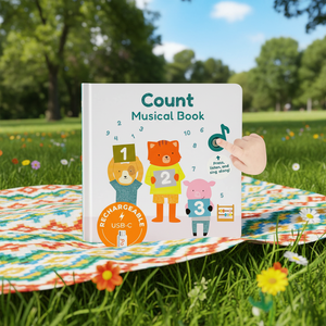 Livre sonore interactif pour bébé, 6 comptes à rebours, chansons éducatives, chiffres, livres musicaux pour enfants - Product Image 2