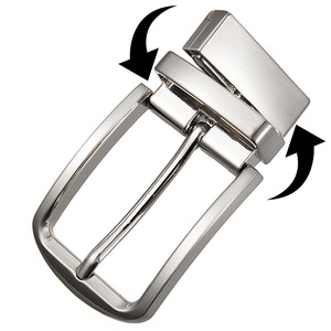 Fivela de Cinto Masculina Sólida Reversível com Fivela de Pino Rotativa de 34mm para Acessórios de Cintos de Couro - Product Image 6