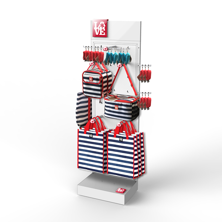 Customized Double-sided Electronic Accessories Display Stand Wooden Pegboard Display Carton Box Painting Apache Customized Logos — view 3
