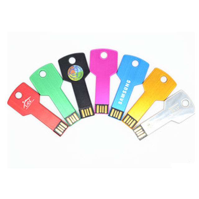 Promo Gift Custom logo Package Usb Key Metal Key Usb Key Shape Usb Flash Drive for Promotional Gifts