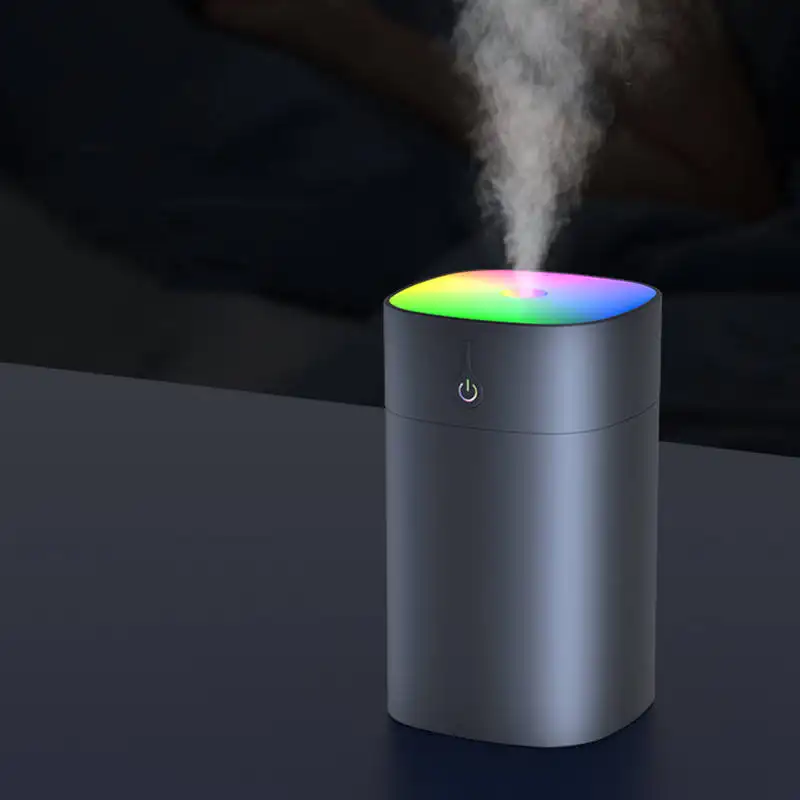 Yizhi Mini mát sương lọc 400ml Máy tạo độ ẩm không khí USB siêu âm hương thơm tinh dầu khuếch tán lãng mạn ánh sáng mềm mại humidif