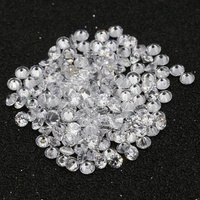 Prix ​​moins cher Zircone cubique Pierre précieuse en vrac en gros 1-3 mm Couleur blanche Ronde Pierre CZ Zircone cubique Pierre précieuse 1000 pièces/paquet