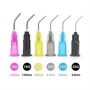 Aghi Dispensatori a Punta Curva Multi-Misura 18G-25G, Accessori di Precisione <span class=keywords><strong>per</strong></span> Dispensazione - Product Image 1