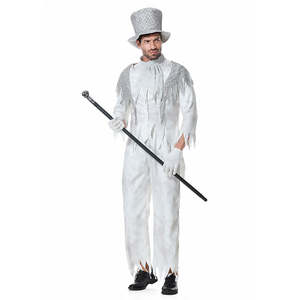 คุณภาพสูงฮาโลวีนสีขาวGhostศพเครื่องแต่งกายแวมไพร์ผู้<span class=keywords><strong>ชาย</strong></span>คอสเพลย์ปีศาจเครื่องแต่งกายบาร์ปาร์ตี้ผู้ชายไนท์คลับเครื่องแต่งกาย - Product Image 3