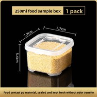 Boîtes alimentaires jetables en plastique PP transparentes, compatibles micro-ondes, avec couvercle, pour plats à emporter, 250 ml, 300 ml, 400 ml