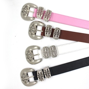 Nuova <span class=keywords><strong>Cintura</strong></span> da <span class=keywords><strong>Donna</strong></span> di Tendenza con Fibbia a Croce Intagliata per Gonne e Pantaloni - Product Image 5