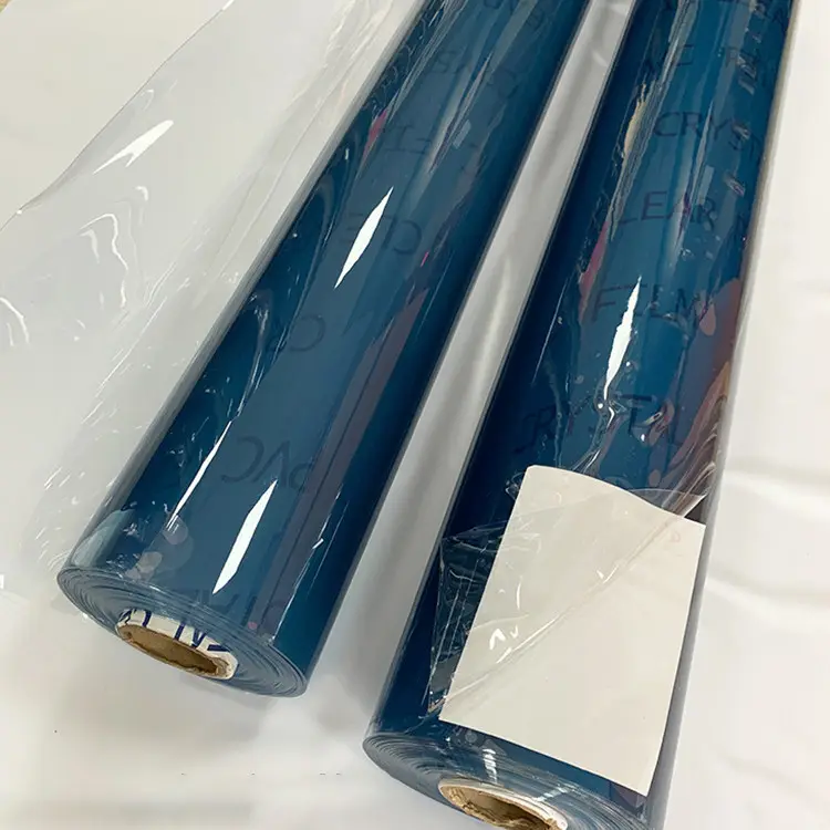 Glitter Transparent PVC Plastic Film for Making Cosmetic Bag/Decoration/Raincoat PVC Plastic super clear Film