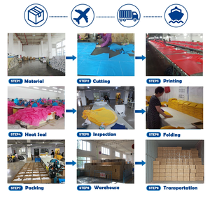 דפוס מותאם אישית פרח נמר 210t פוליאסטר גוף מלא עמיד למים גברים של נשים מעיל גשם עם חבילת כיסים גדולה - Product Image 6