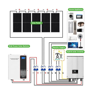 Système solaire hors réseau de 1 kW à 10 kW avec batteries au lithium, onduleur à onde sinusoïdale pure, contrôleur de charge MPPT pour usage résidentiel - Product Image 5
