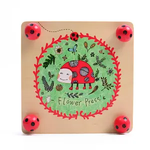 Venda quente kit de arte em madeira para crianças com prensas de flores e folhas artes naturais