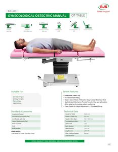 Standard Quality Gynecological Ostectric Manual Ot <b>Table</b> 1940 mm Length Operating <b>Table</b> from Indian Supplier - Product Image 2