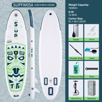 Planche de SUP gonflable haute performance, super large 320 cm, stock local UE, 190 kg, livraison directe, pompe, pagaie, rouge, écologique, portable