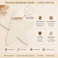 Couverture étoile douce faite main au crochet, en forme de pêcheur-de-mer, en fil épais, style afghan, pour la décoration intérieure, le salon, le canapé, comme cadeau