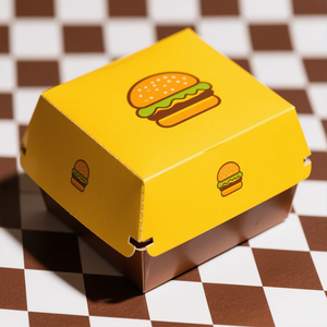 Caja de hamburguesas para llevar de grado alimenticio al por mayor, caja de bocadillos para comida callejera, sándwich para perros calientes, material desechable con patrón de logotipo personalizado - Product Image 5