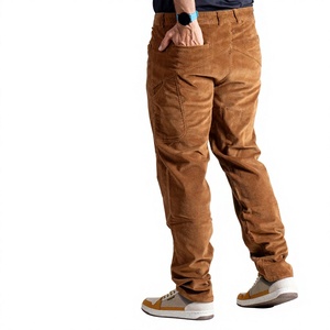 Pantalones de pana azul de peso medio para hombre, de pierna ancha, corte holgado, estilo casual, para trabajo, vintage, streetwear, planos, ODM - Product Image 6