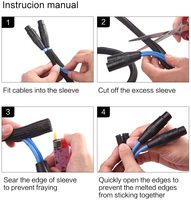 Deem Protector de Cables, Funda de Goma para Cables, Tubo Protector para Cables USB, Cables de Alimentación, Cables de Audio y Video