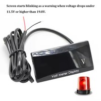 Voltmeter Digital Meter DC 12V, Voltmeter Panel Volt sepeda motor tampilan LED tahan air