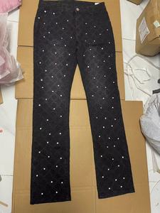 <span class=keywords><strong>Jeans</strong></span> <span class=keywords><strong>Cargo</strong></span> da Uomo Streetwear all'Ingrosso, Pantaloni in Denim Dritti e Impilati, <span class=keywords><strong>Jeans</strong></span> da Uomo con Diamanti - Product Image 5