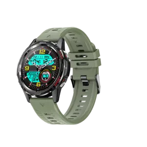 H70圆屏智能手表兼容安卓功能铝合金外壳和硅胶带数字电子设备
