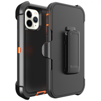 Funda de teléfono 3 en 1 para iPhone 14 13 14 Pro Max, funda con Clip para cinturón, funda trasera