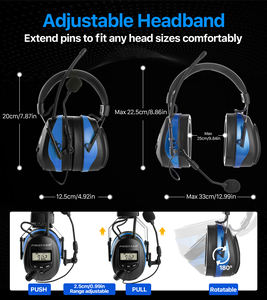 <span class=keywords><strong>Casque</strong></span> anti-<span class=keywords><strong>bruit</strong></span> numérique AM/FM Bluetooth 30 dB, protection auditive électronique pour le tir - Product Image 6