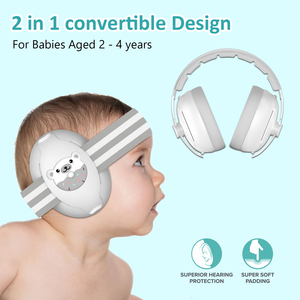 27 DB Réduction du bruit Cache-oreilles de sommeil Defender 2 en 1 Cache-oreilles de bébé Protection <span class=keywords><strong>pour</strong></span> 3-48 bouches Bébés et tout-petits - Product Image 5