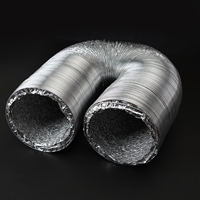 Bouches d'aération Flexible Grill Tuyau Aluminium Conduit Ventilation Simple ou Double Couche Aluminium Contemporain 10 Mètres 30 M/s 0.036mm