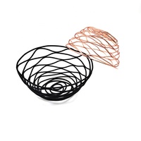 Nid d'oiseau Snack Panier Fil Paniers De Nourriture Panier À Frites Passoire Bol À Pain Plateau De Service Noir Plateau De Service Noir Souche Noir