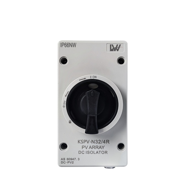 LW DC Isolator Switch Quality Certification Factory Price Photovoltaic Outdoor Waterproof KSPV-N32/4R IP66 4P 32A 1000VDC