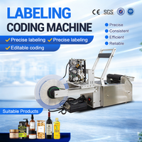 Machine d'étiquetage semi-automatique VANJIA pour bouteilles rondes et petits pots transparents avec codeur de date – Aucun avis pour le moment