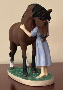Estatua <span class=keywords><strong>de</strong></span> Resina <span class=keywords><strong>de</strong></span> Caballo y Niña Pintable - Product Image 4