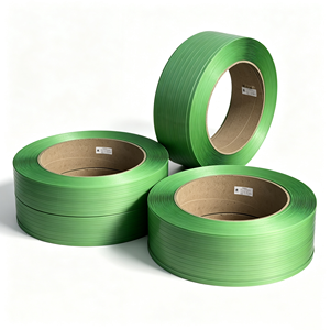 High-Tensile Green PET Strap Polyester Band For Automatic Pallet Strapping Machine Heavy Cargo <b>Secure</b> Bundling - Product Image 1