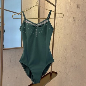 Maillot de Danza de Nylon Antiarrugas para <span class=keywords><strong>Mujer</strong></span>, Corte Alto, con Pedrería, para Exámenes de Arte, Entrenamiento, Gimnasia, Yoga - Product Image 5
