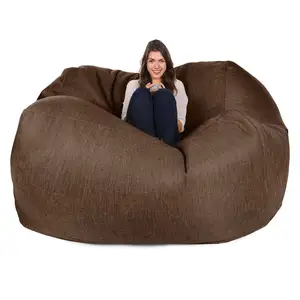 Gigante preguiçoso sofá, cadeira ao ar livre crianças grande bolsa de couro cama 7 pés adultos cadeiras grandes de veludo macio