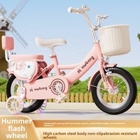 Yeechao Nuova Bicicletta Principessa per Bambini e Bambine dai 3 ai 6 Anni, 12 Pollici, in Metallo, Regolabile fino a 140cm