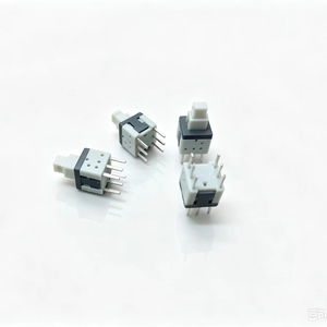 Interrupteur à bouton-poussoir horizontal à verrouillage 8,5 mm, montage latéral, 6 broches, interrupteur à bascule SPST autobloquant marche/arrêt pour Glocks - Product Image 1
