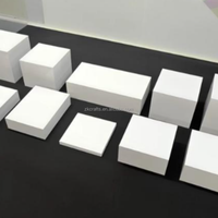 Présentoirs en acrylique blanc ZKAI pour cubes alimentaires, gâteaux de mariage, desserts, buffets et fêtes de Noël