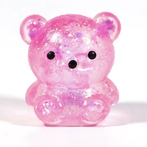 Jouet en caoutchouc TPR qui brille dans le noir, ours en peluche, couleurs assorties, pour enfants de 5 à 7 ans, pour Halloween, Noël, les fêtes - Product Image 5