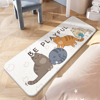 Tapis de chambre en laine d'agneau tissée, motif dessin animé, pour chambre d'enfant, chevet, baie vitrée, maison, tatami