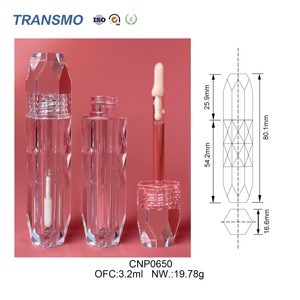 Emballage de gloss à lèvres en PETG, logo personnalisé, conteneur de gloss à lèvres transparent, tube de gloss à lèvres en PETG - Product Image 2