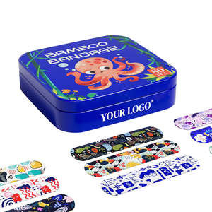 ผ้าพันแผลกล่องดีบุกทำจากไม้ไผ่สำหรับผิวบอบบางผ้าพันแผลปราศจากน้ำยางไม่มีผ้าพันแผลสำหรับปฐมพยาบาลที่ปราศจากเชื้อสำหรับครอบครัว - Product Image 5