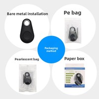 Traceur Bluetooth Anti-Diffusion pour Animaux Perdus, Localisateur en Forme de Goutte d'Eau, Positionnement Bidirectionnel Anti-Perte, Alarme Antivol