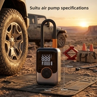 Pompe à air sans fil ABS pour voiture, gonfleur de pneus électrique portable avec affichage numérique et éclairage pour voitures