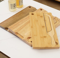 Ensemble de planches à pain, planche à découper en bois avec coupe-bagel en acier inoxydable pour baguette, pain au levain