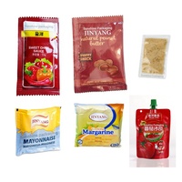 Sac d'emballage personnalisé pour Condiments en pâte de piment et Mayonnaise, sachet d'emballage pour salade, Sauce de cuisson pour barbecue, pochette d'emballage pour bec verseur