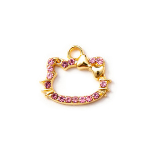 Qianya <span class=keywords><strong>Hello</strong></span> <span class=keywords><strong>Kitty</strong></span> Head Frame DIY colgante pendientes pulsera Nail Art Charms aleación joyería accesorios para mujer artesanía - Product Image 2